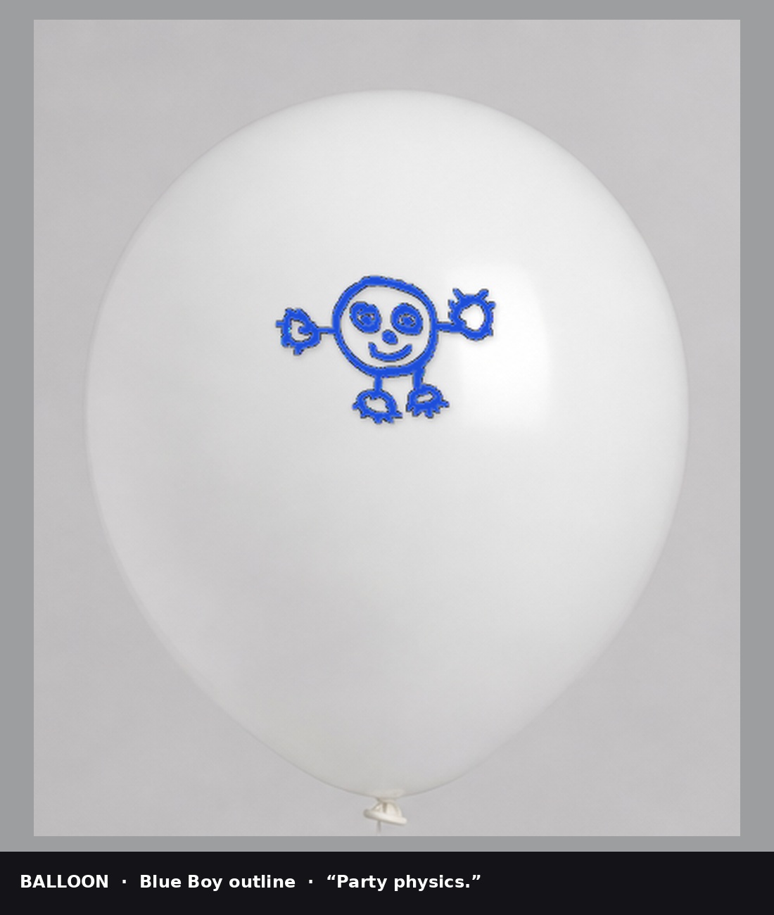 White balloon with Blue Boy blue outline centered